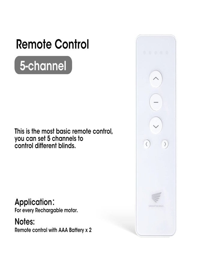Smartwings Roller Shades Blinds Accessories 5-Channel Remote Control，White - Image 5
